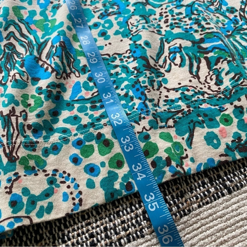 Lilly Pulitzer Blue Beige Corine Dress Sea Oat Escapades Medium - Picture 15 of 16
